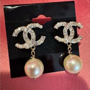 Inspired Rhinestone & Pearl Studs